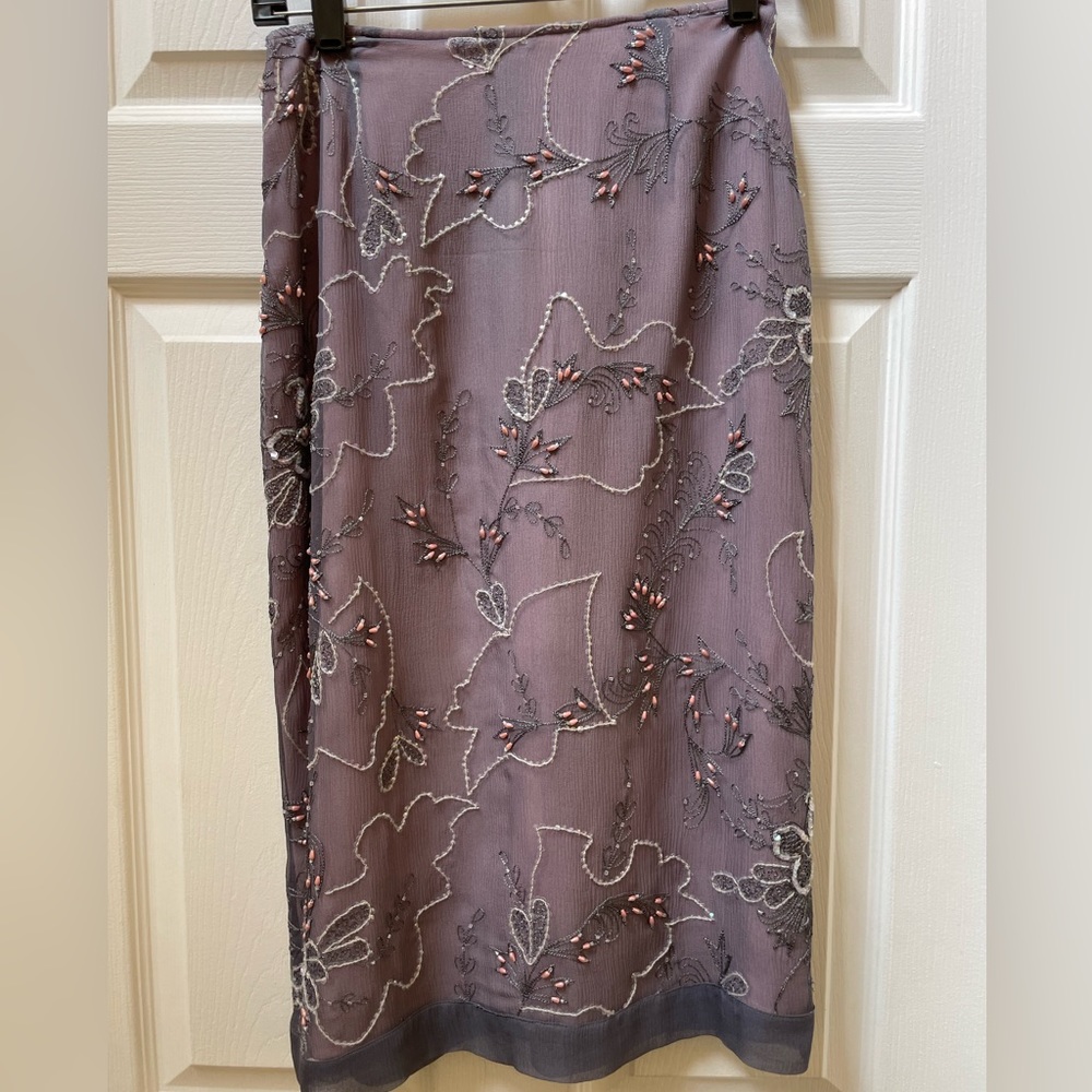 Anthropologie Tessuto Beaded Skirt